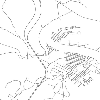 ROAD MAP OF COAL CENTER, PENNSYLVANIA BY MAPBAKES