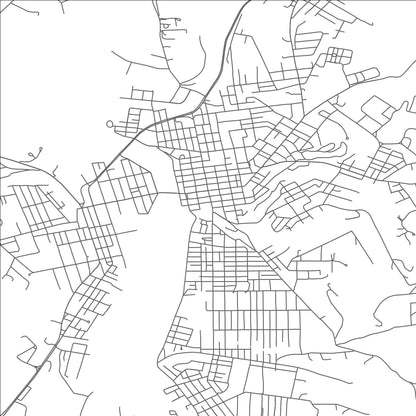 ROAD MAP OF CONNELLSVILLE, PENNSYLVANIA BY MAPBAKES