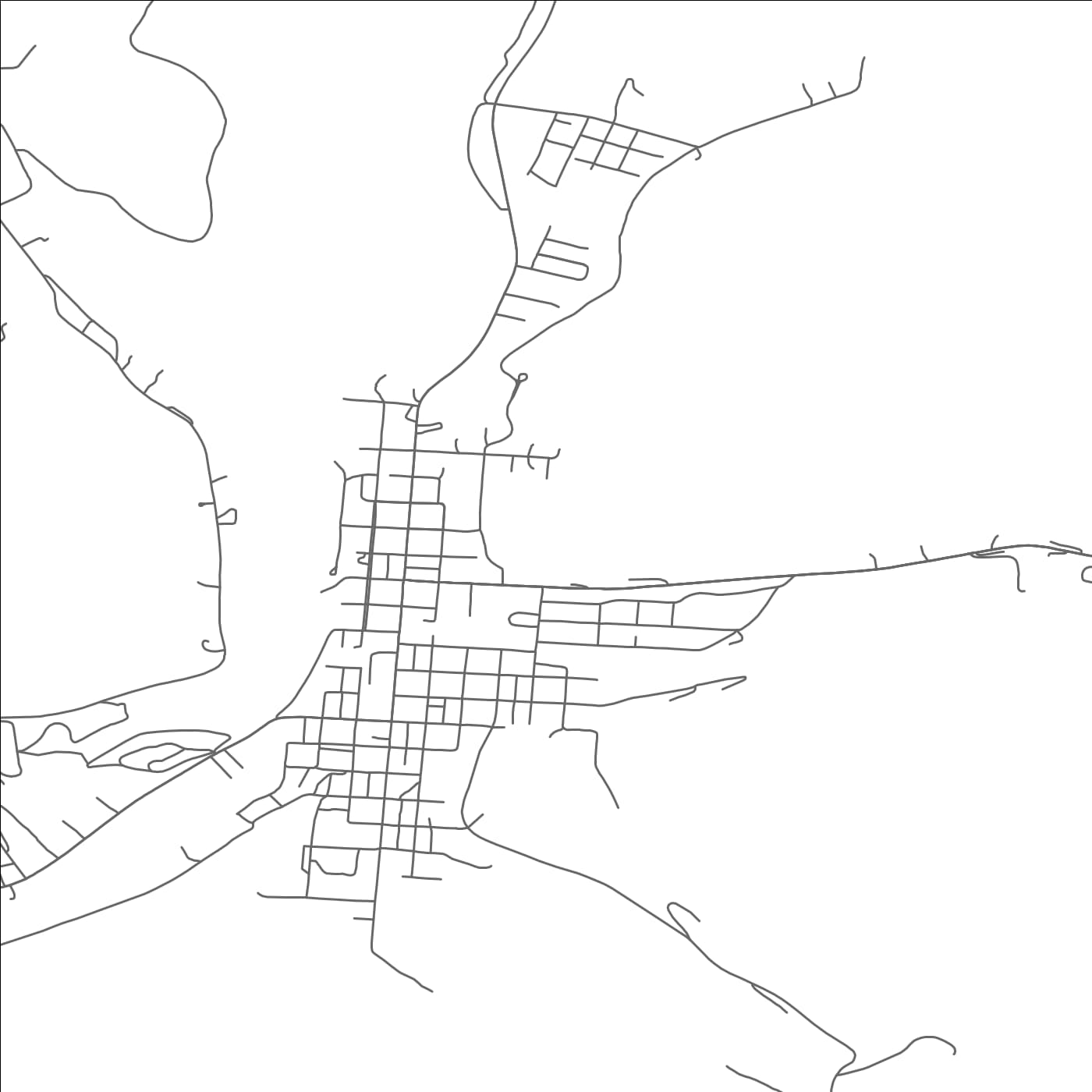 ROAD MAP OF COUDERSPORT, PENNSYLVANIA BY MAPBAKES