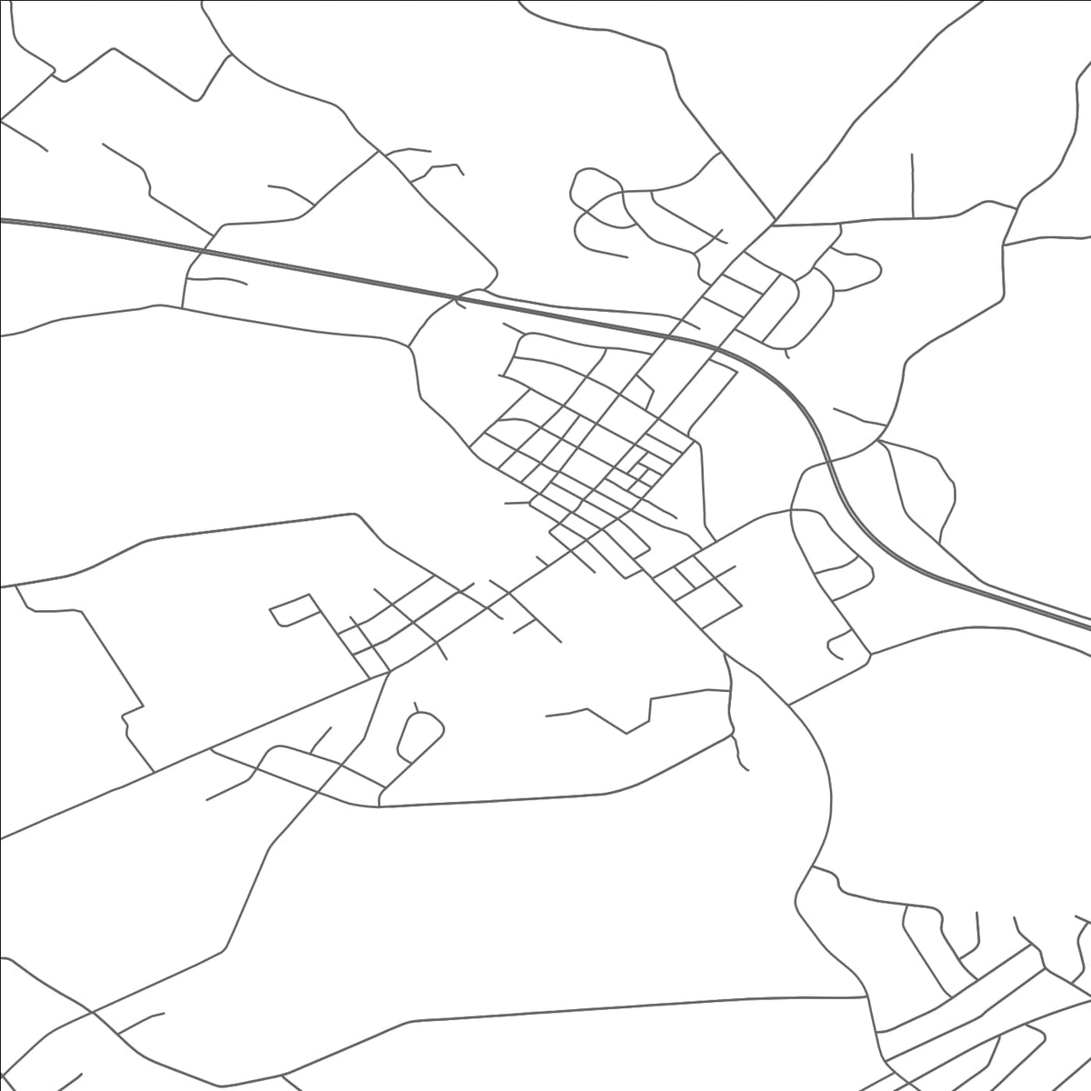 ROAD MAP OF DENVER, PENNSYLVANIA BY MAPBAKES