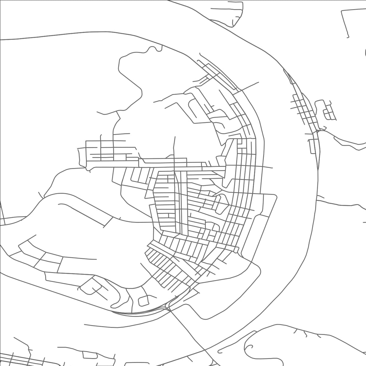 ROAD MAP OF DONORA, PENNSYLVANIA BY MAPBAKES