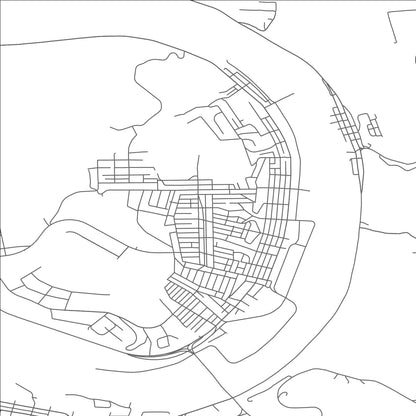 ROAD MAP OF DONORA, PENNSYLVANIA BY MAPBAKES