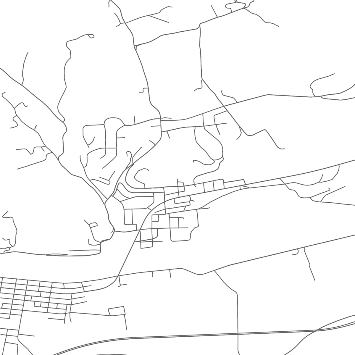 ROAD MAP OF DUNNSTOWN, PENNSYLVANIA BY MAPBAKES