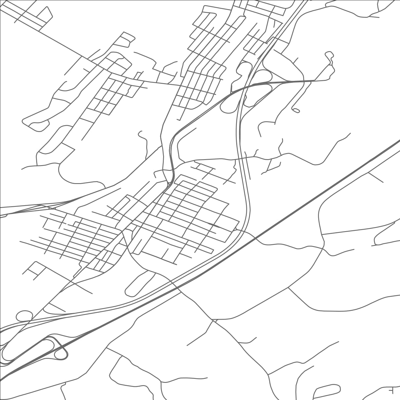 ROAD MAP OF DUPONT, PENNSYLVANIA BY MAPBAKES