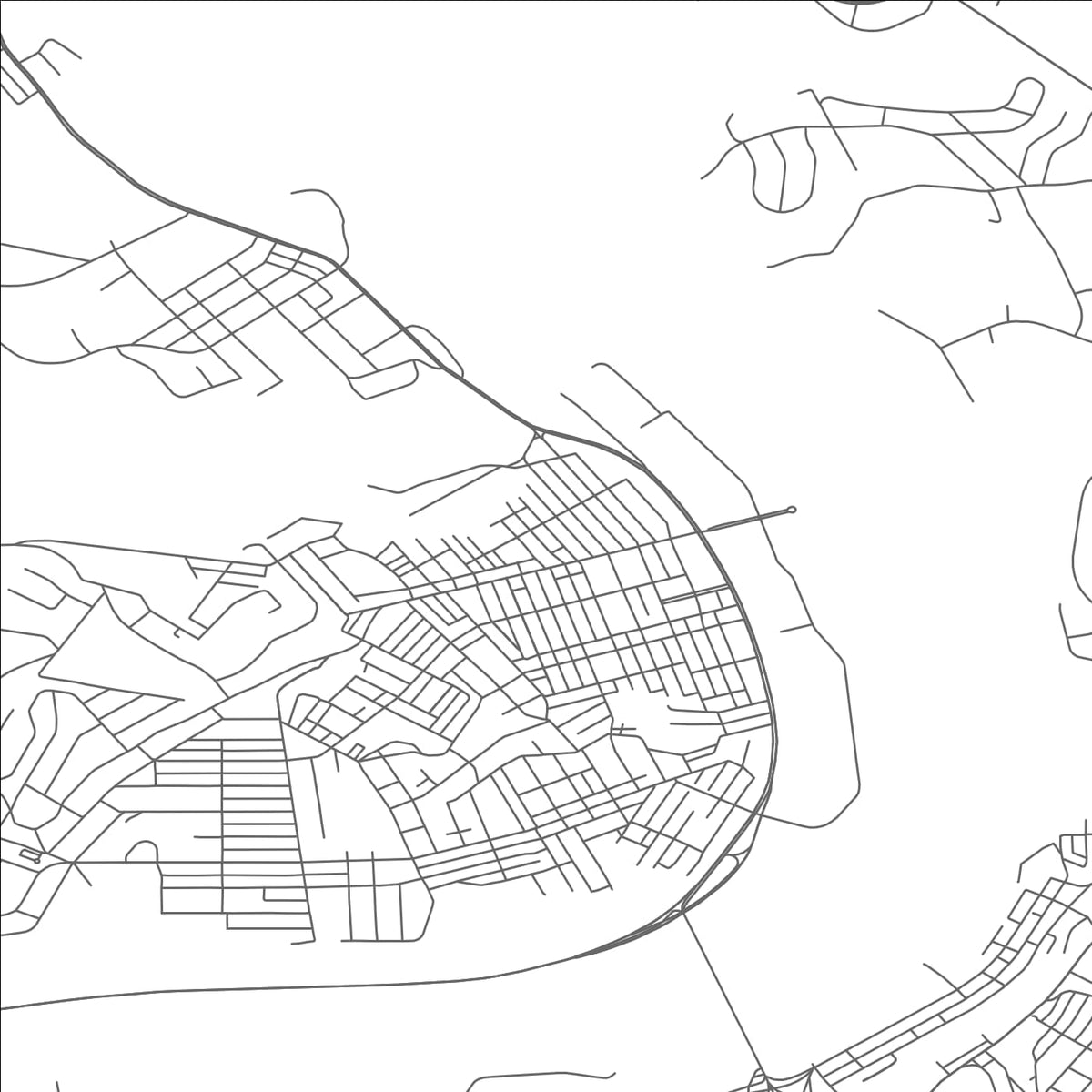 ROAD MAP OF DUQUESNE, PENNSYLVANIA BY MAPBAKES