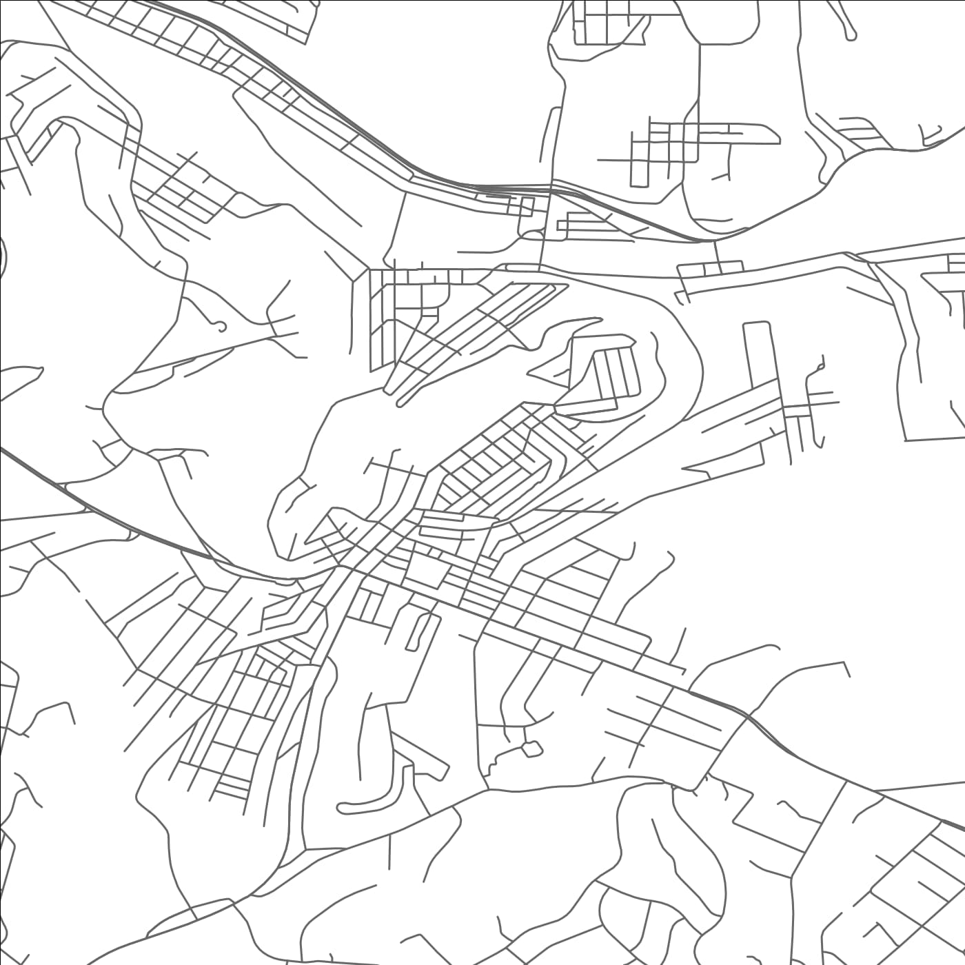 ROAD MAP OF EAST MCKEESPORT, PENNSYLVANIA BY MAPBAKES