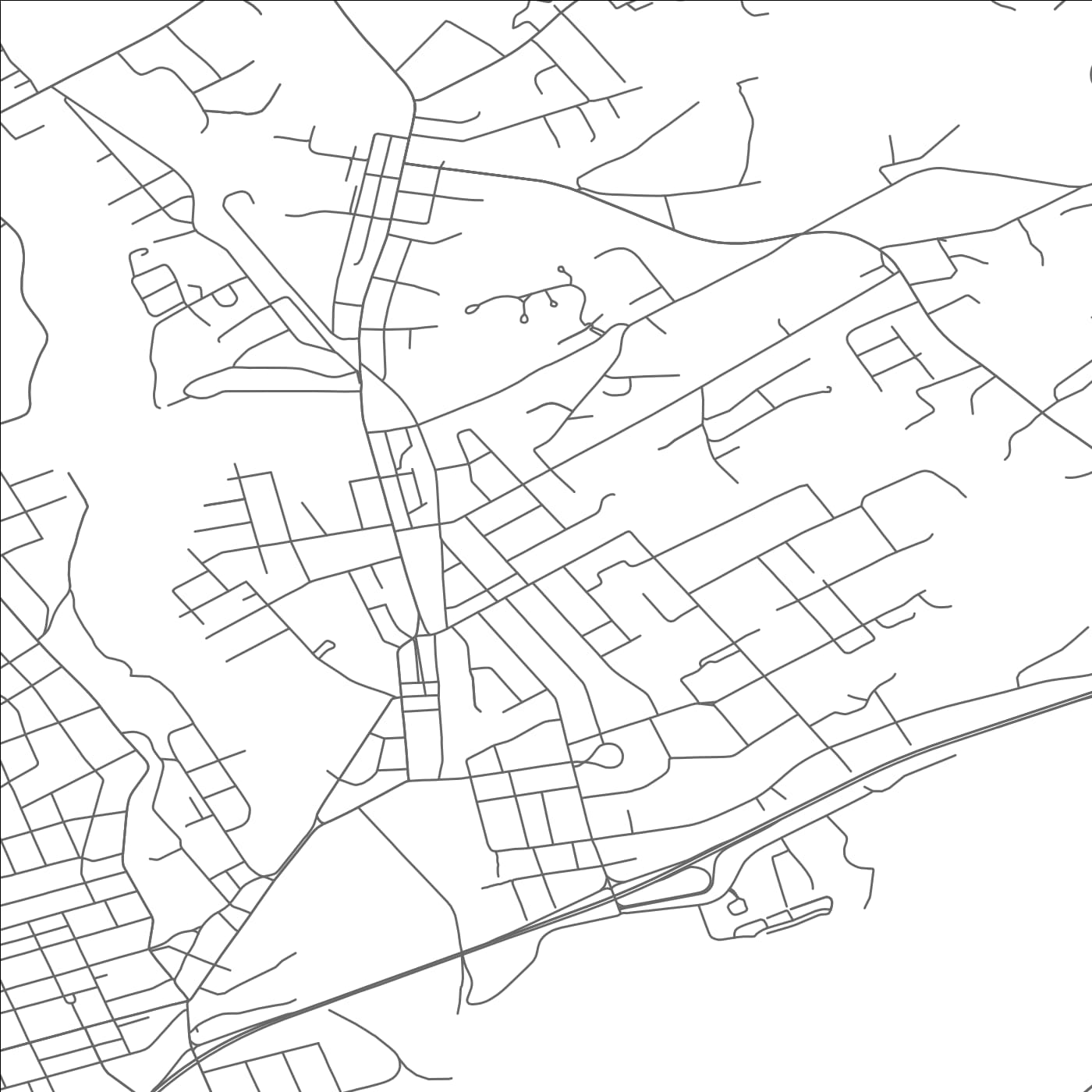 ROAD MAP OF EAST STROUDSBURG, PENNSYLVANIA BY MAPBAKES