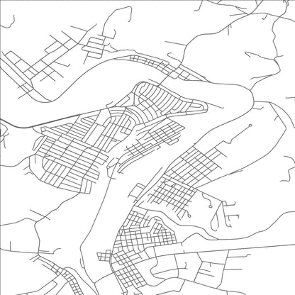 ROAD MAP OF EAST VANDERGRIFT, PENNSYLVANIA BY MAPBAKES