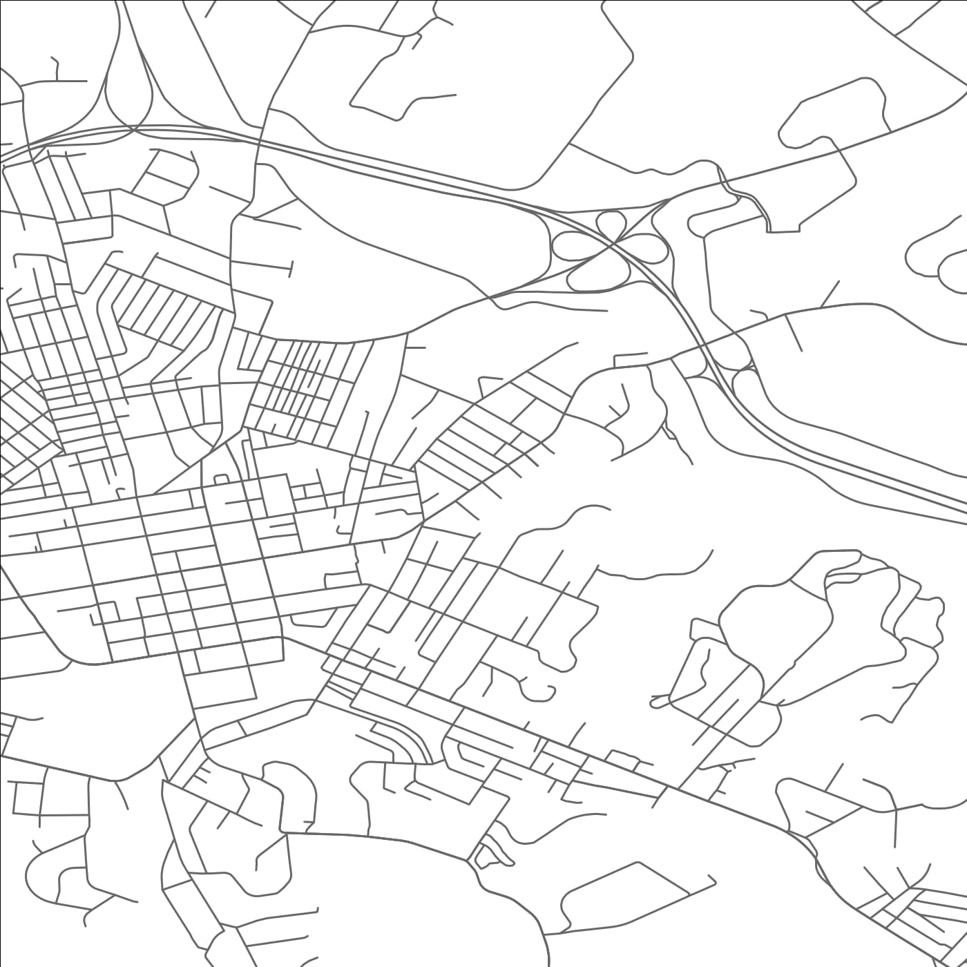 ROAD MAP OF EAST WASHINGTON, PENNSYLVANIA BY MAPBAKES