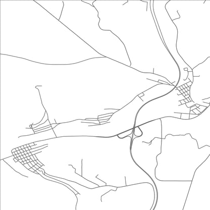 ROAD MAP OF EHRENFELD, PENNSYLVANIA BY MAPBAKES