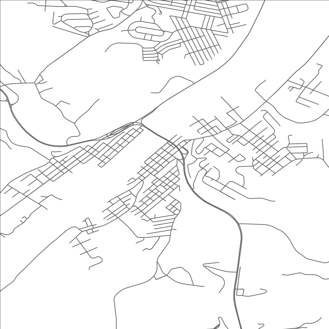 ROAD MAP OF ELIZABETH, PENNSYLVANIA BY MAPBAKES