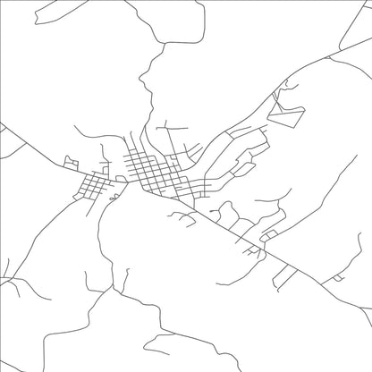 ROAD MAP OF EVANS CITY, PENNSYLVANIA BY MAPBAKES