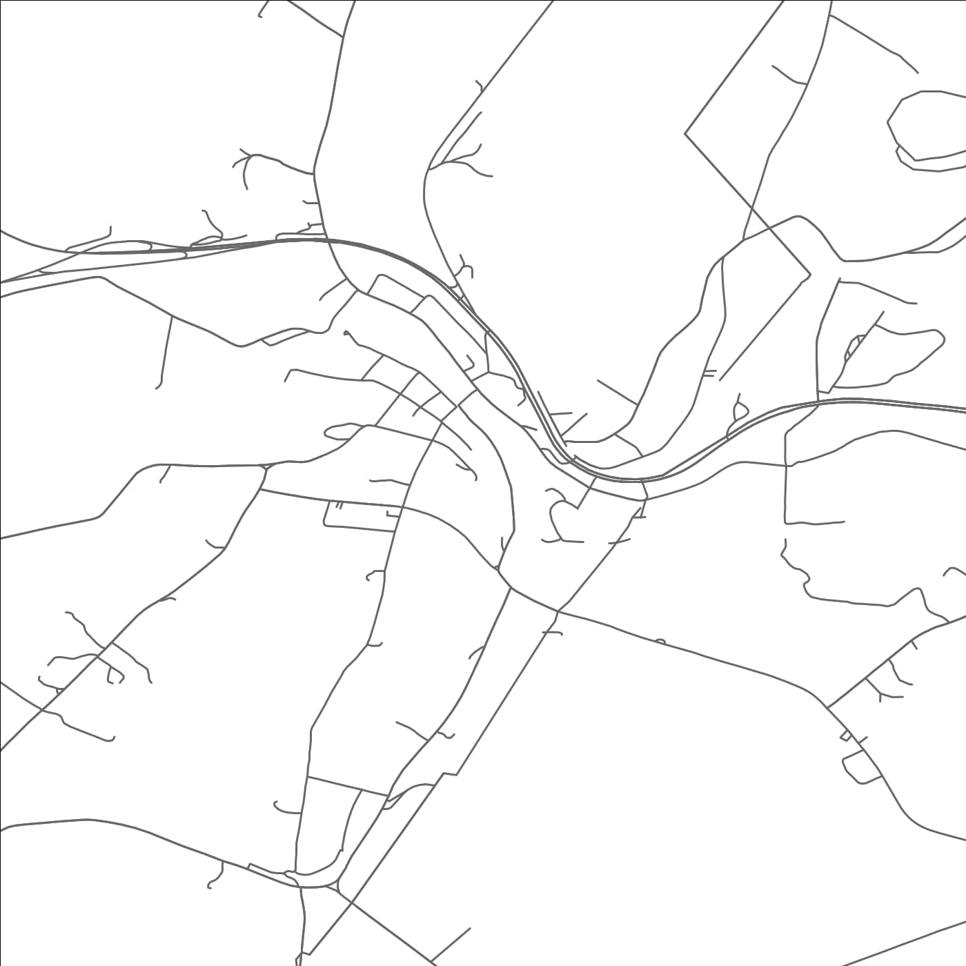 ROAD MAP OF FACTORYVILLE, PENNSYLVANIA BY MAPBAKES