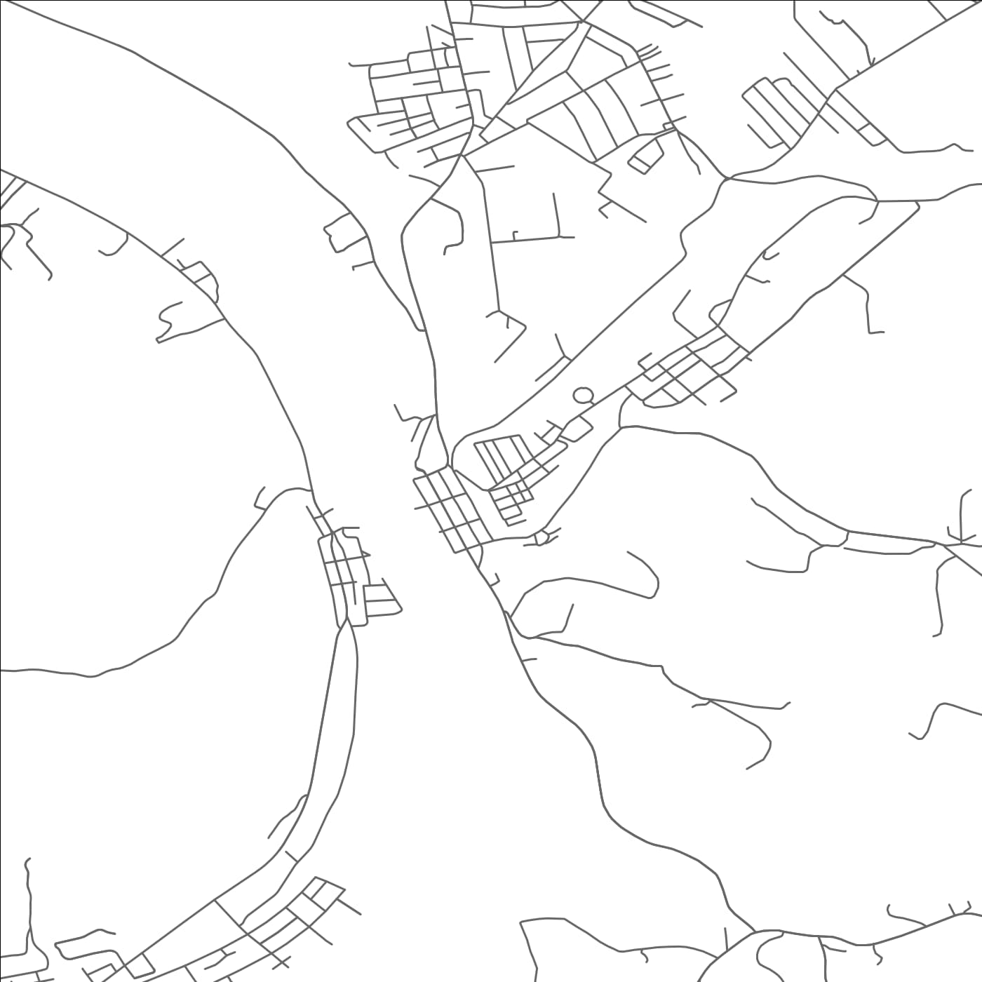 ROAD MAP OF FAYETTE CITY, PENNSYLVANIA BY MAPBAKES