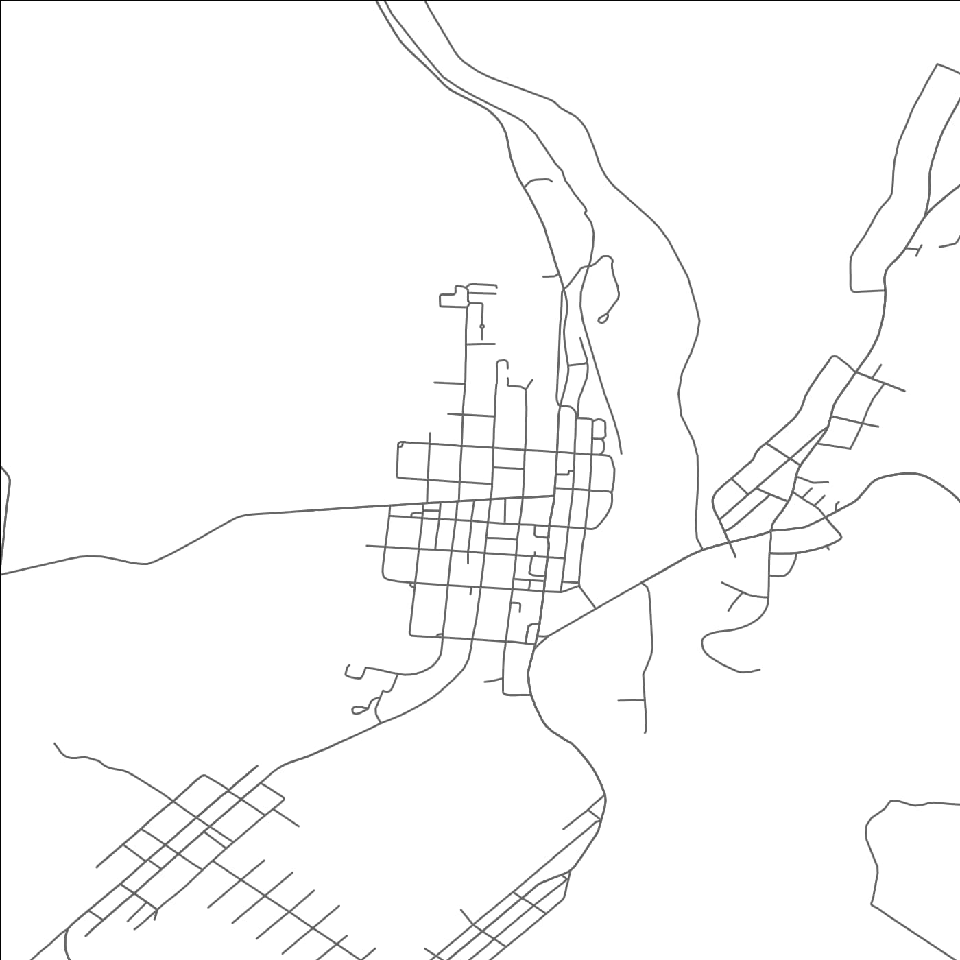 ROAD MAP OF FOREST CITY, PENNSYLVANIA BY MAPBAKES