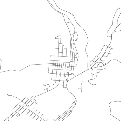 ROAD MAP OF FOREST CITY, PENNSYLVANIA BY MAPBAKES