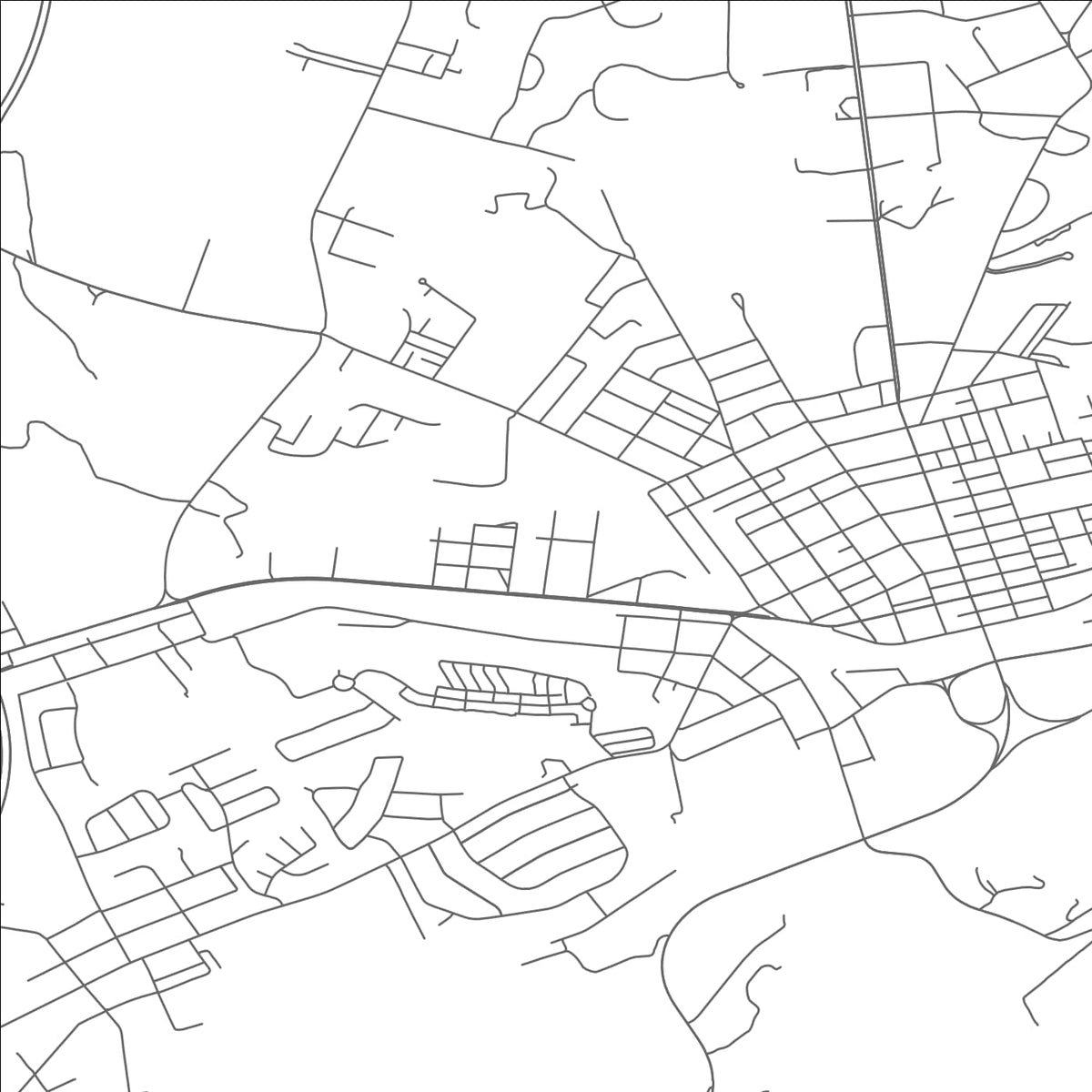 ROAD MAP OF FORT FETTER, PENNSYLVANIA BY MAPBAKES