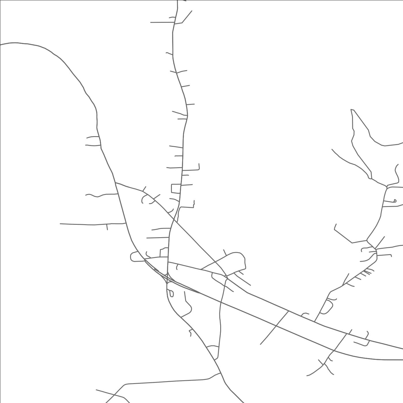 ROAD MAP OF FORT LOUDON, PENNSYLVANIA BY MAPBAKES