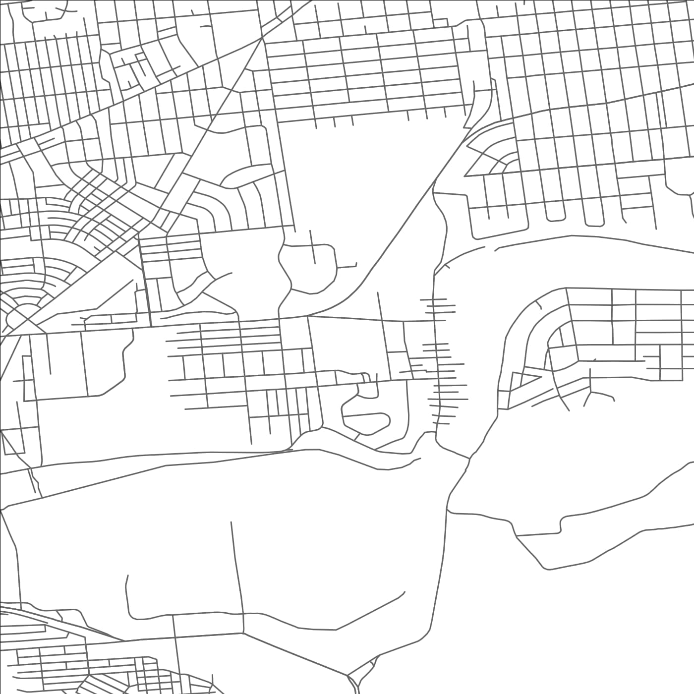 ROAD MAP OF FREEMANSBURG, PENNSYLVANIA BY MAPBAKES