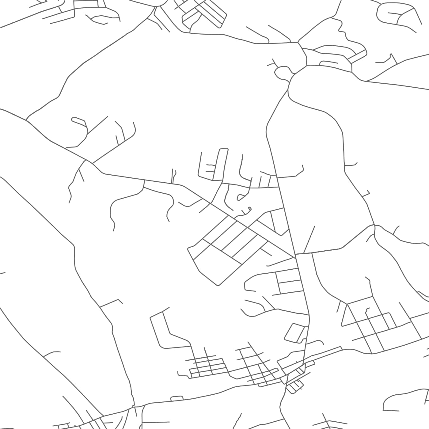 ROAD MAP OF GASTONVILLE, PENNSYLVANIA BY MAPBAKES