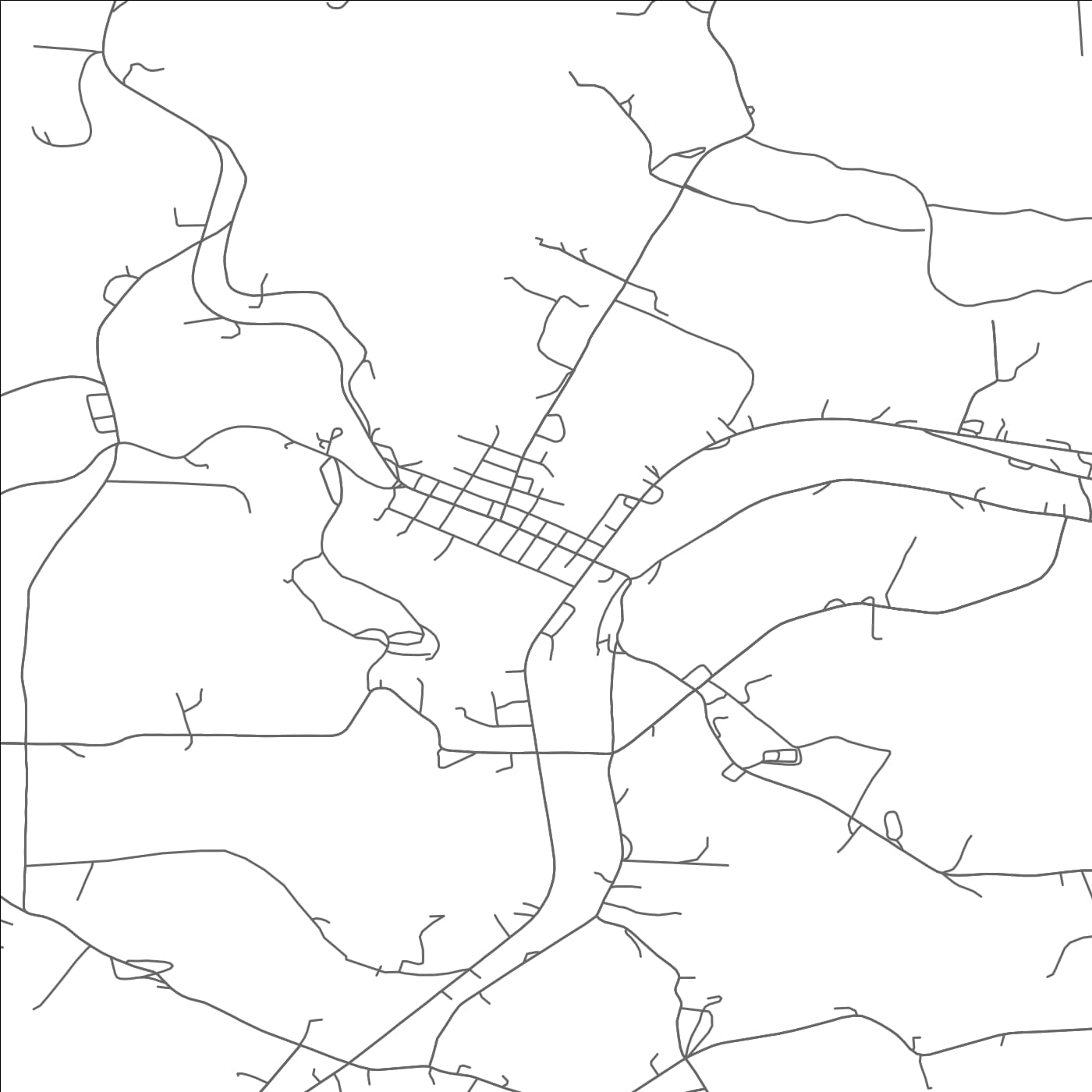 ROAD MAP OF GRAMPIAN, PENNSYLVANIA BY MAPBAKES