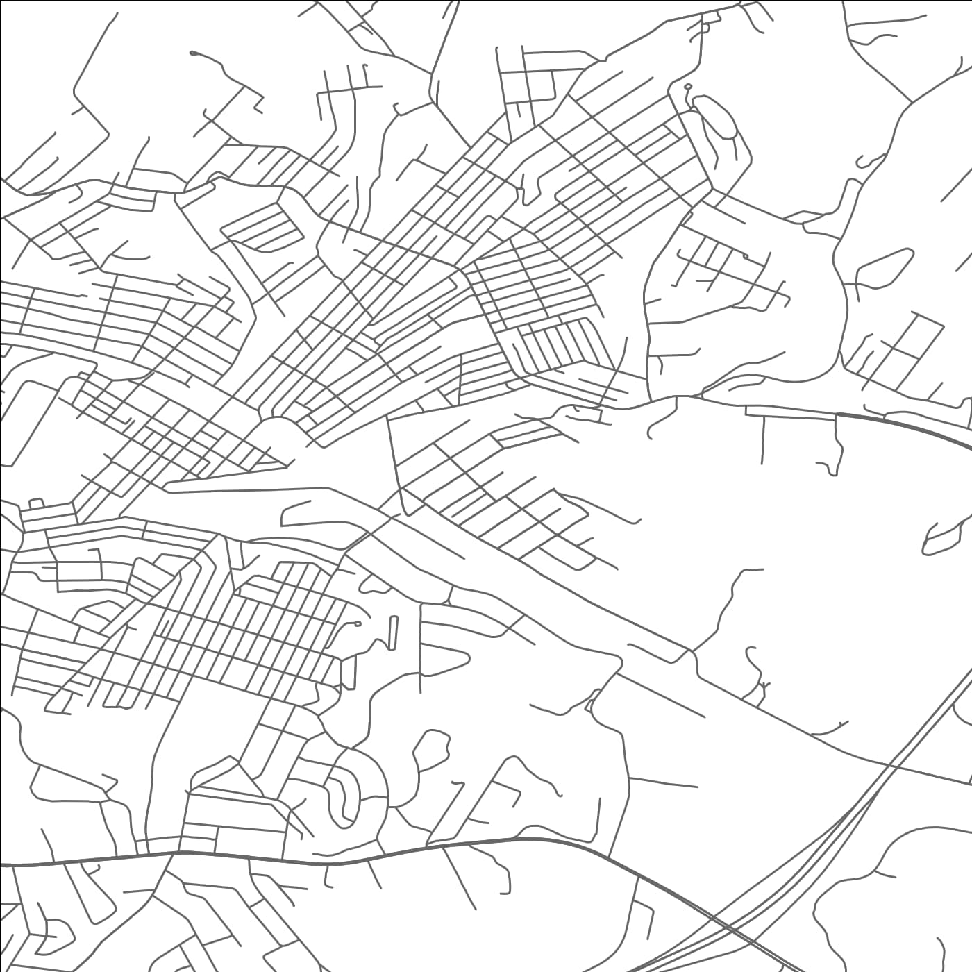 ROAD MAP OF GRAPEVILLE, PENNSYLVANIA BY MAPBAKES