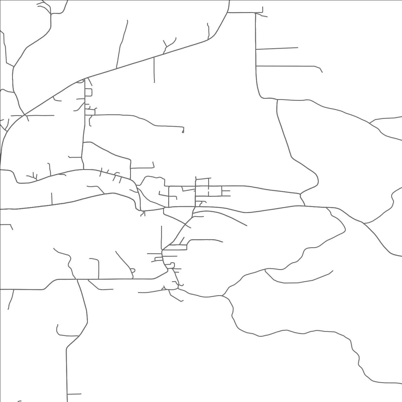 ROAD MAP OF GRASSFLAT, PENNSYLVANIA BY MAPBAKES