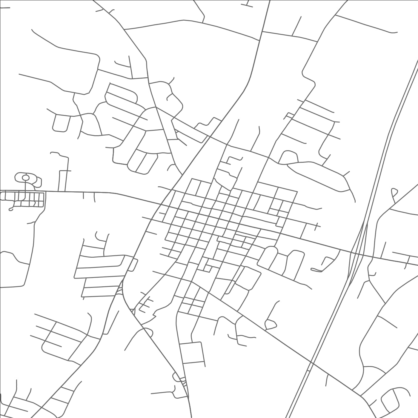 ROAD MAP OF GREENCASTLE, PENNSYLVANIA BY MAPBAKES