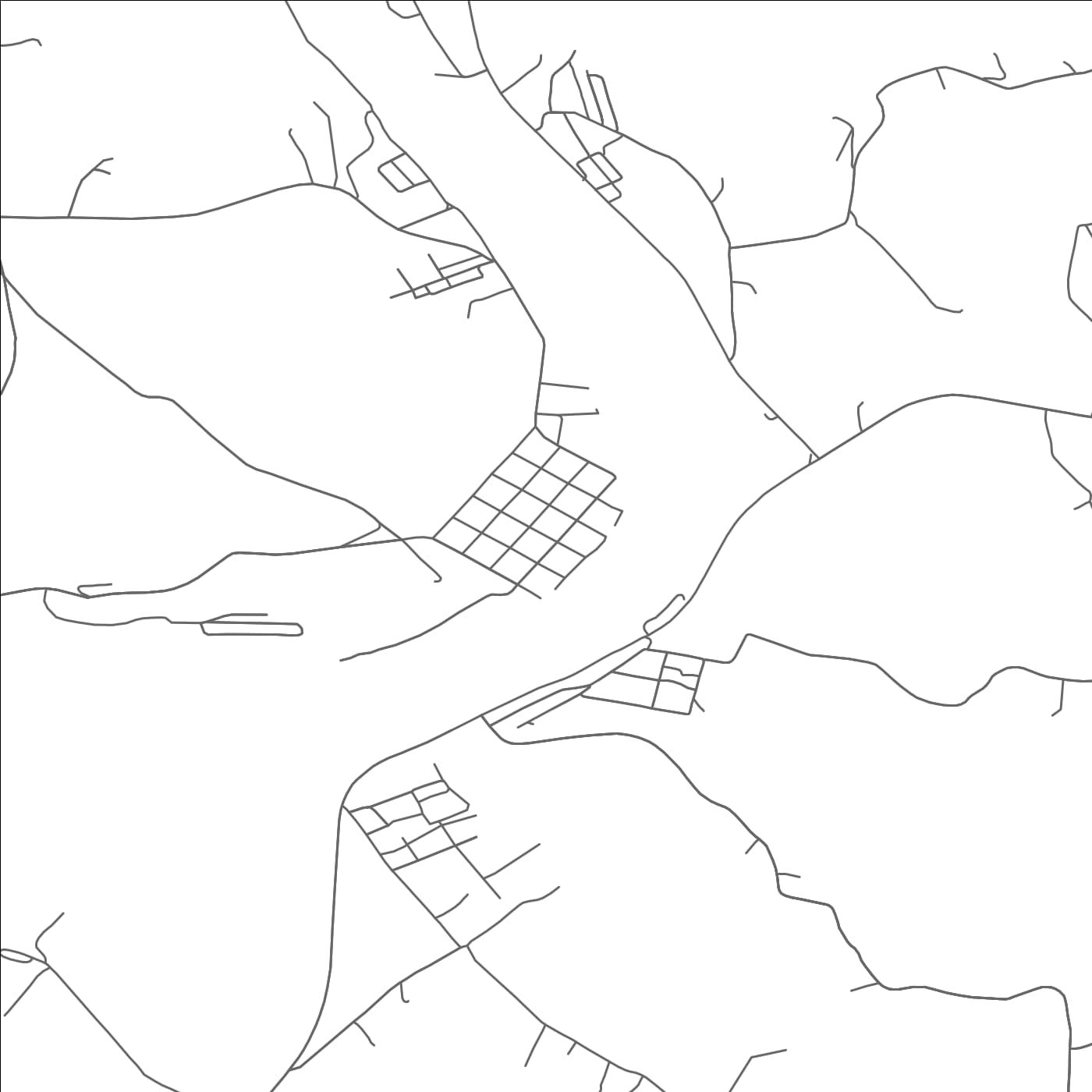 ROAD MAP OF GREENSBORO, PENNSYLVANIA BY MAPBAKES