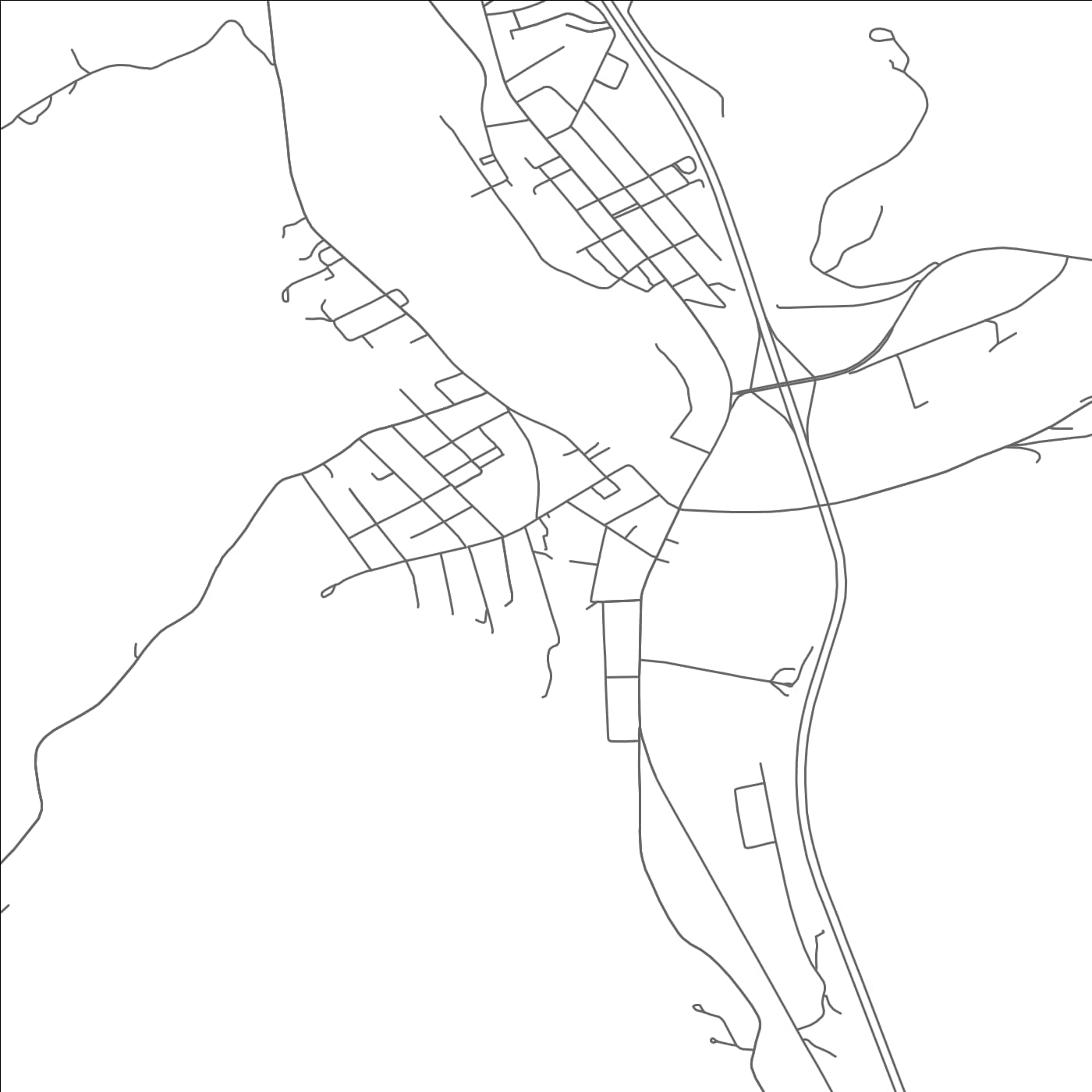 ROAD MAP OF HALLSTEAD, PENNSYLVANIA BY MAPBAKES