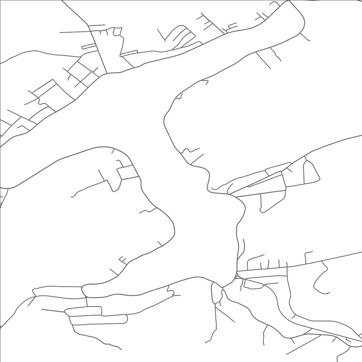 ROAD MAP OF HARVEYS LAKE, PENNSYLVANIA BY MAPBAKES