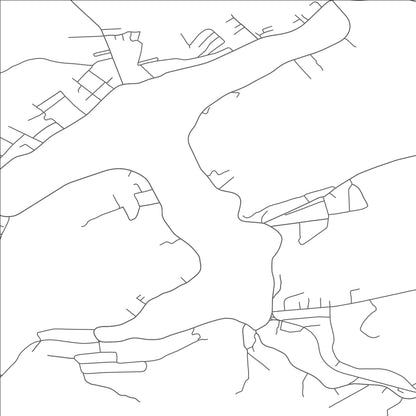 ROAD MAP OF HARVEYS LAKE, PENNSYLVANIA BY MAPBAKES