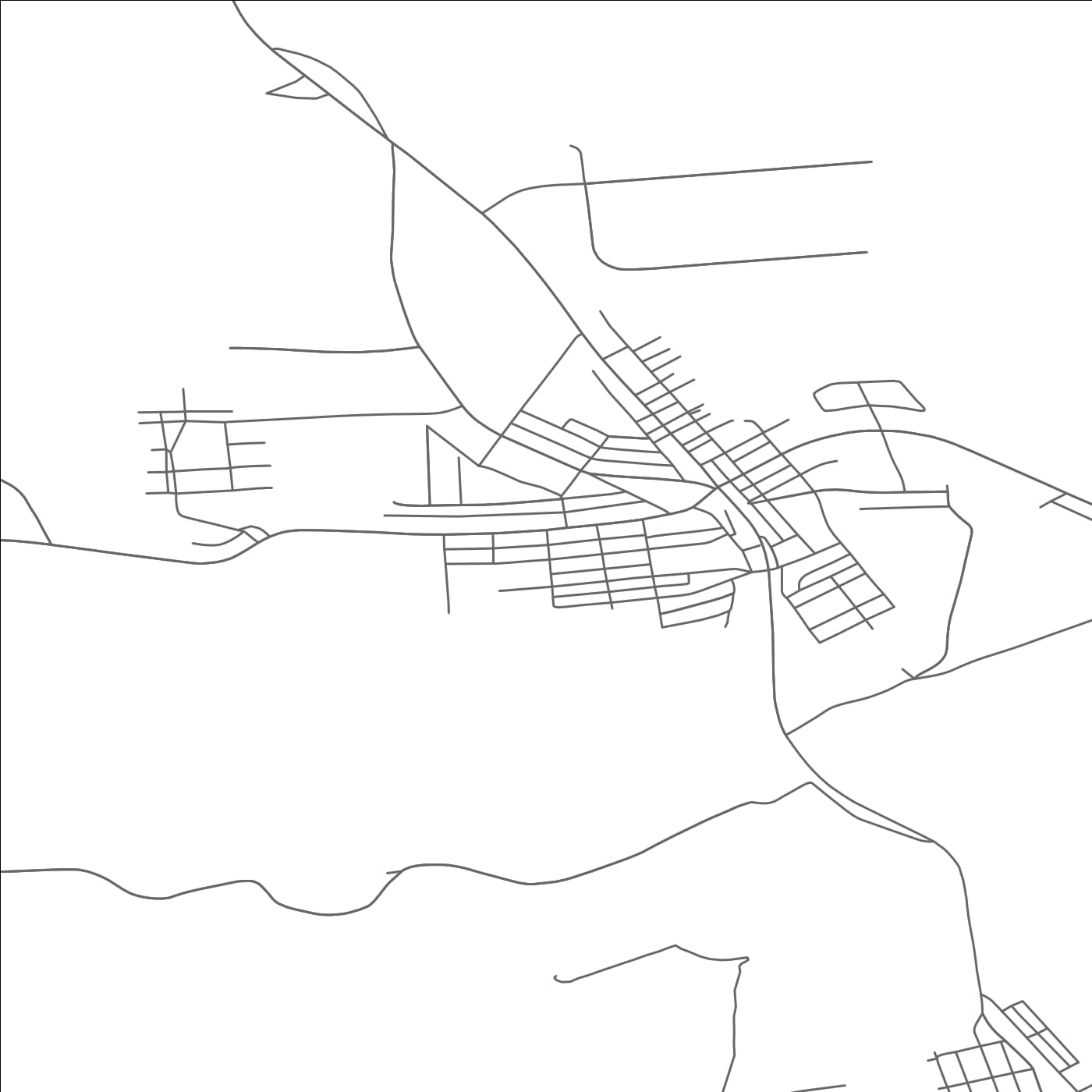 ROAD MAP OF HOMETOWN, PENNSYLVANIA BY MAPBAKES