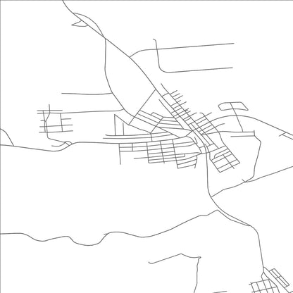 ROAD MAP OF HOMETOWN, PENNSYLVANIA BY MAPBAKES