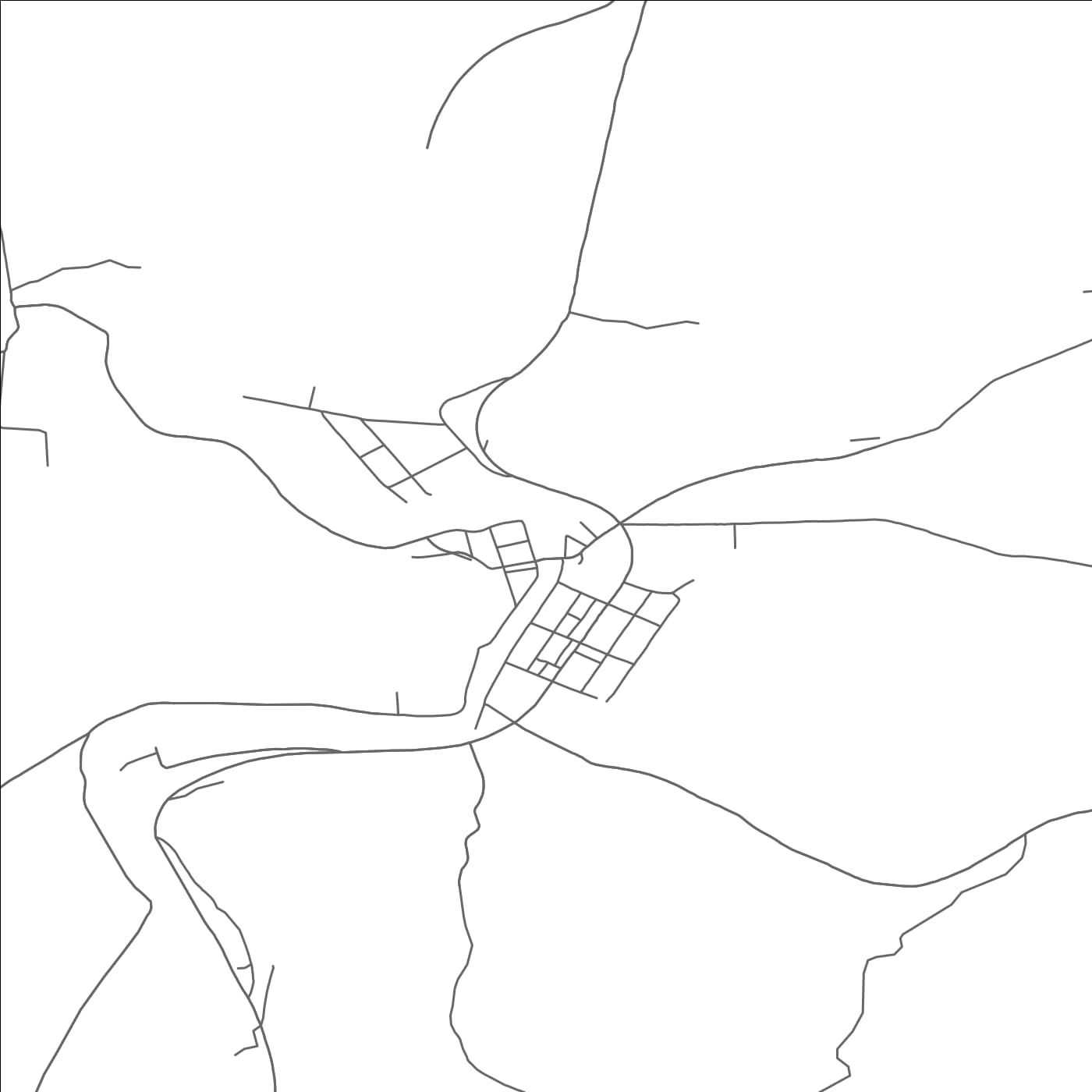 ROAD MAP OF HOOVERSVILLE, PENNSYLVANIA BY MAPBAKES