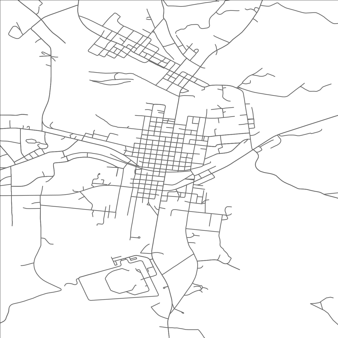 ROAD MAP OF HOUTZDALE, PENNSYLVANIA BY MAPBAKES