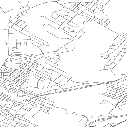 ROAD MAP OF HUGHESTOWN, PENNSYLVANIA BY MAPBAKES