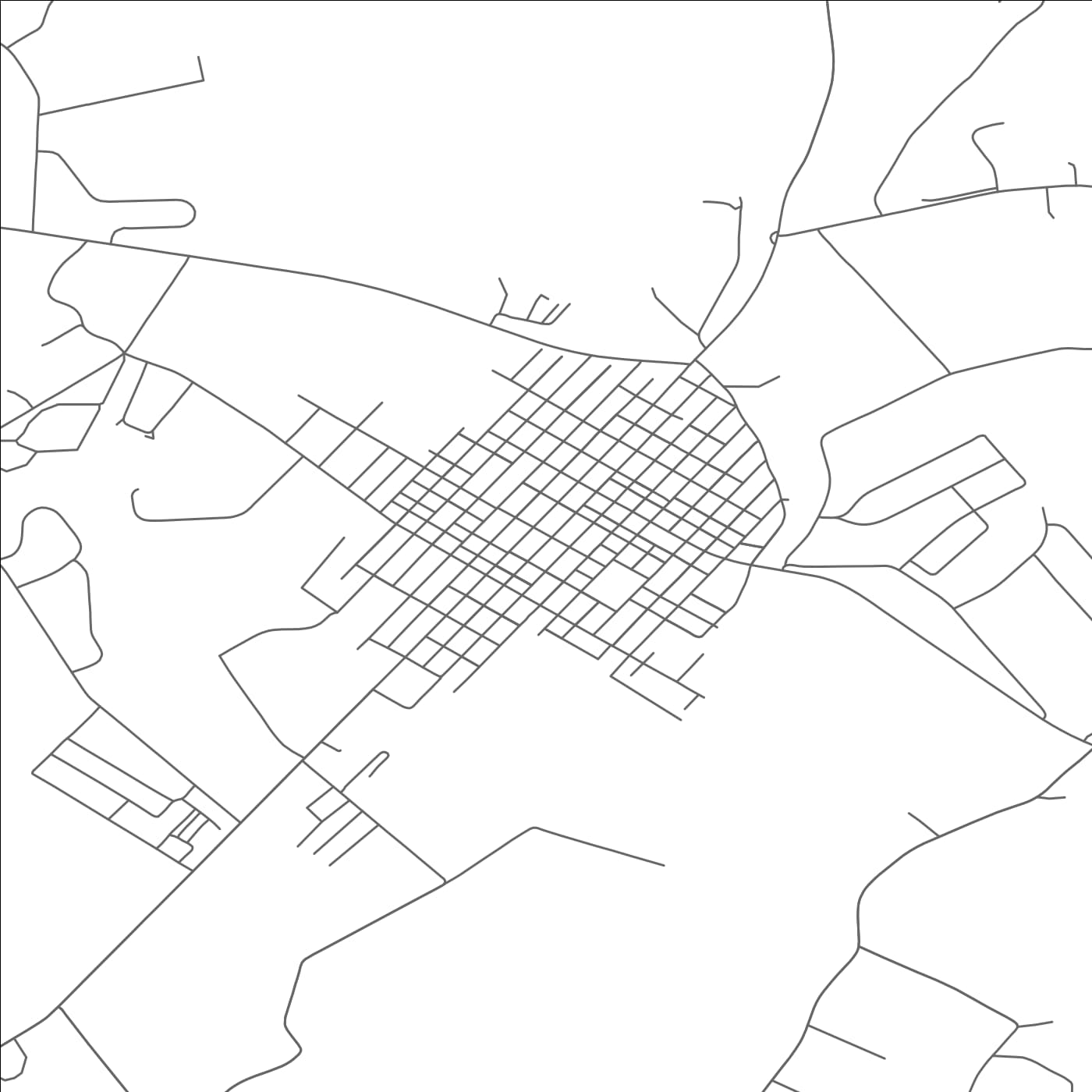 ROAD MAP OF HUGHESVILLE, PENNSYLVANIA BY MAPBAKES