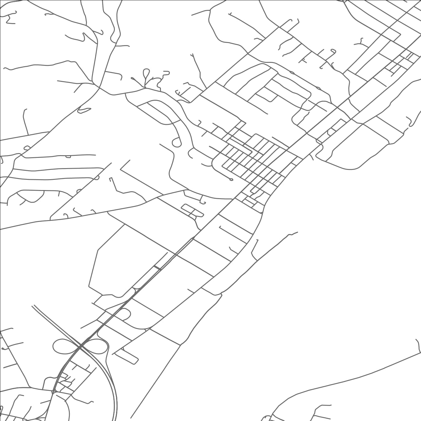 ROAD MAP OF HUMMELS WHARF, PENNSYLVANIA BY MAPBAKES