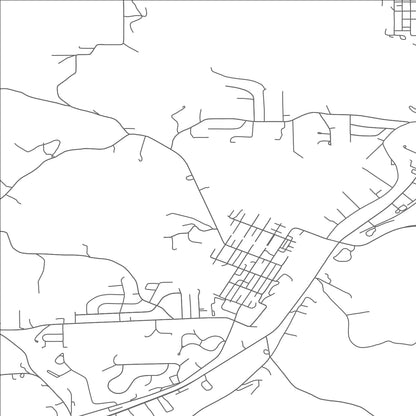 ROAD MAP OF HYDE, PENNSYLVANIA BY MAPBAKES