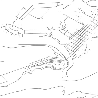 ROAD MAP OF JIM THORPE, PENNSYLVANIA BY MAPBAKES