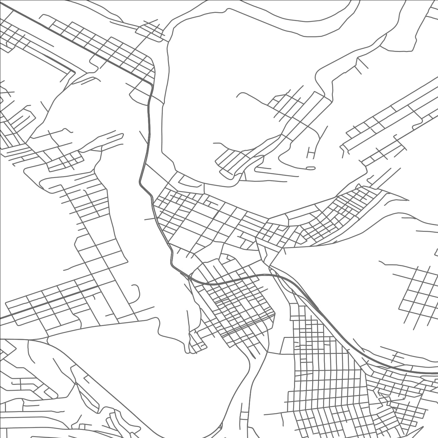 ROAD MAP OF JOHNSTOWN, PENNSYLVANIA BY MAPBAKES