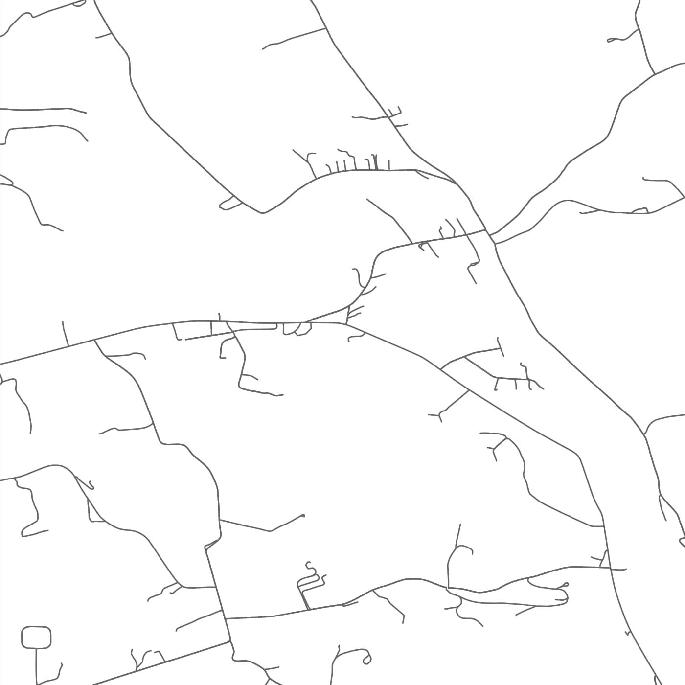 ROAD MAP OF KRATZERVILLE, PENNSYLVANIA BY MAPBAKES