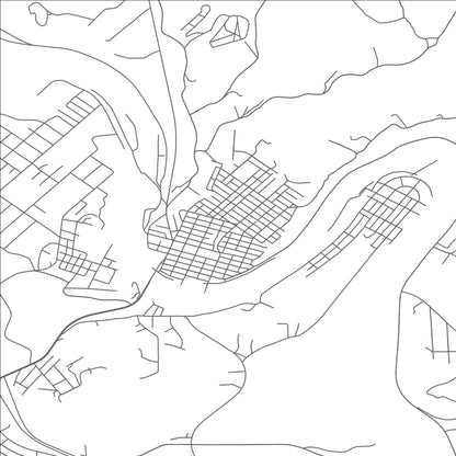 ROAD MAP OF LEECHBURG, PENNSYLVANIA BY MAPBAKES