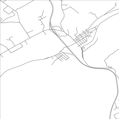 ROAD MAP OF LUMBER CITY, PENNSYLVANIA BY MAPBAKES