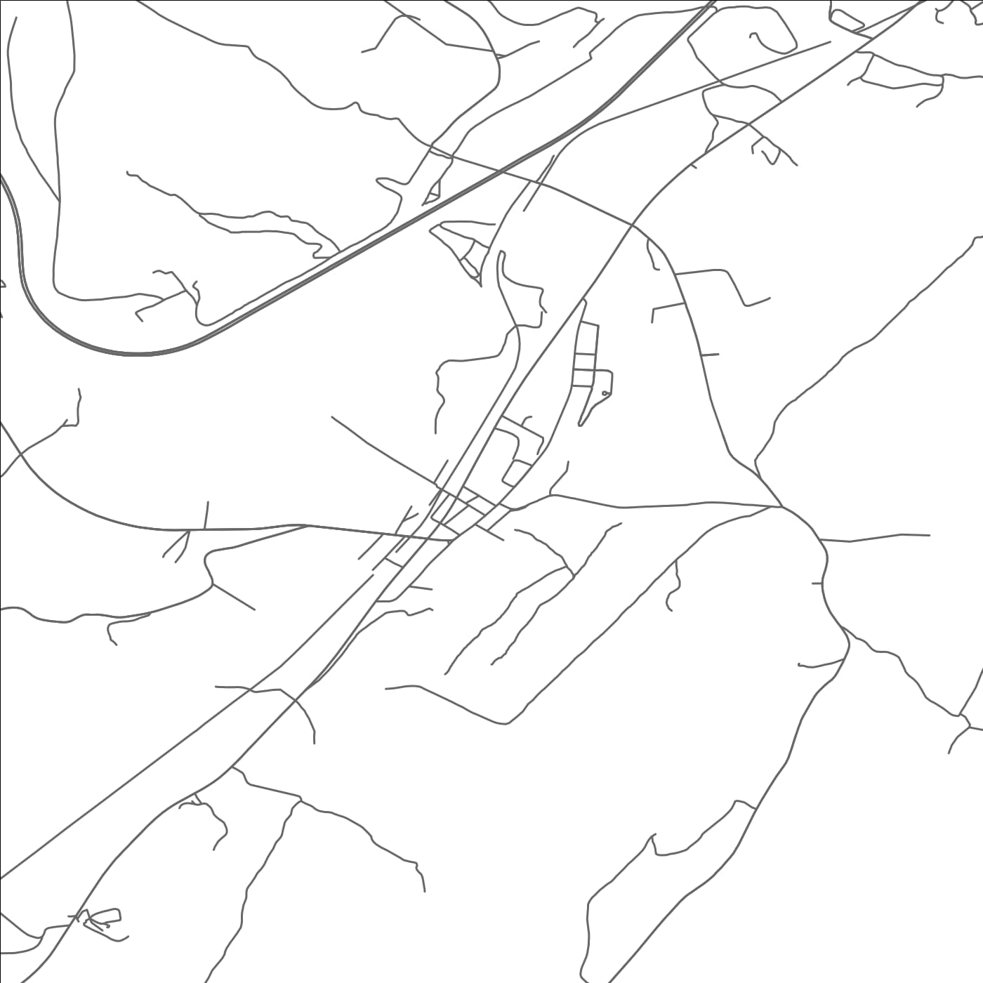 ROAD MAP OF MANNS CHOICE, PENNSYLVANIA BY MAPBAKES