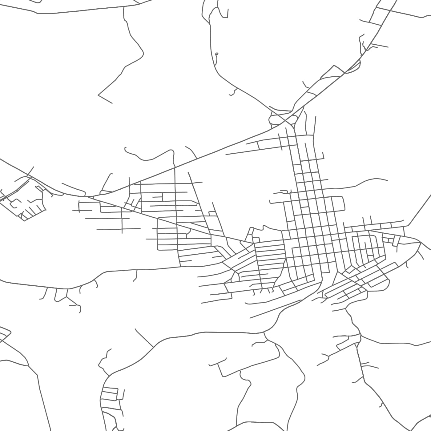 ROAD MAP OF MASONTOWN, PENNSYLVANIA BY MAPBAKES