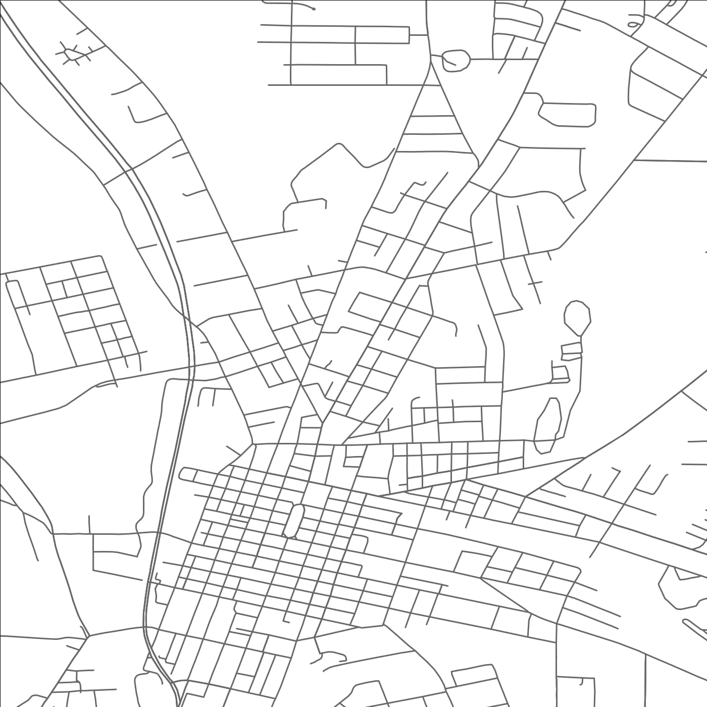 ROAD MAP OF MEADVILLE, PENNSYLVANIA BY MAPBAKES