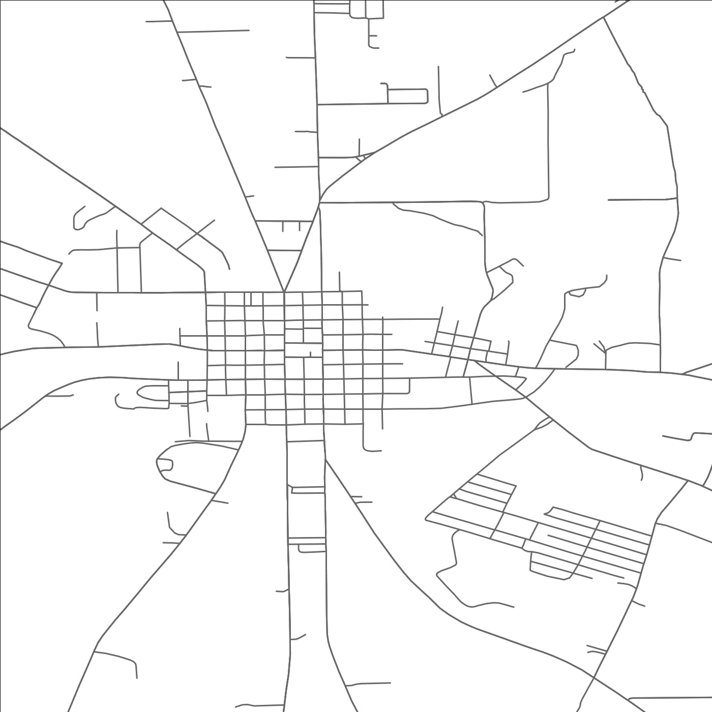 ROAD MAP OF MERCER, PENNSYLVANIA BY MAPBAKES