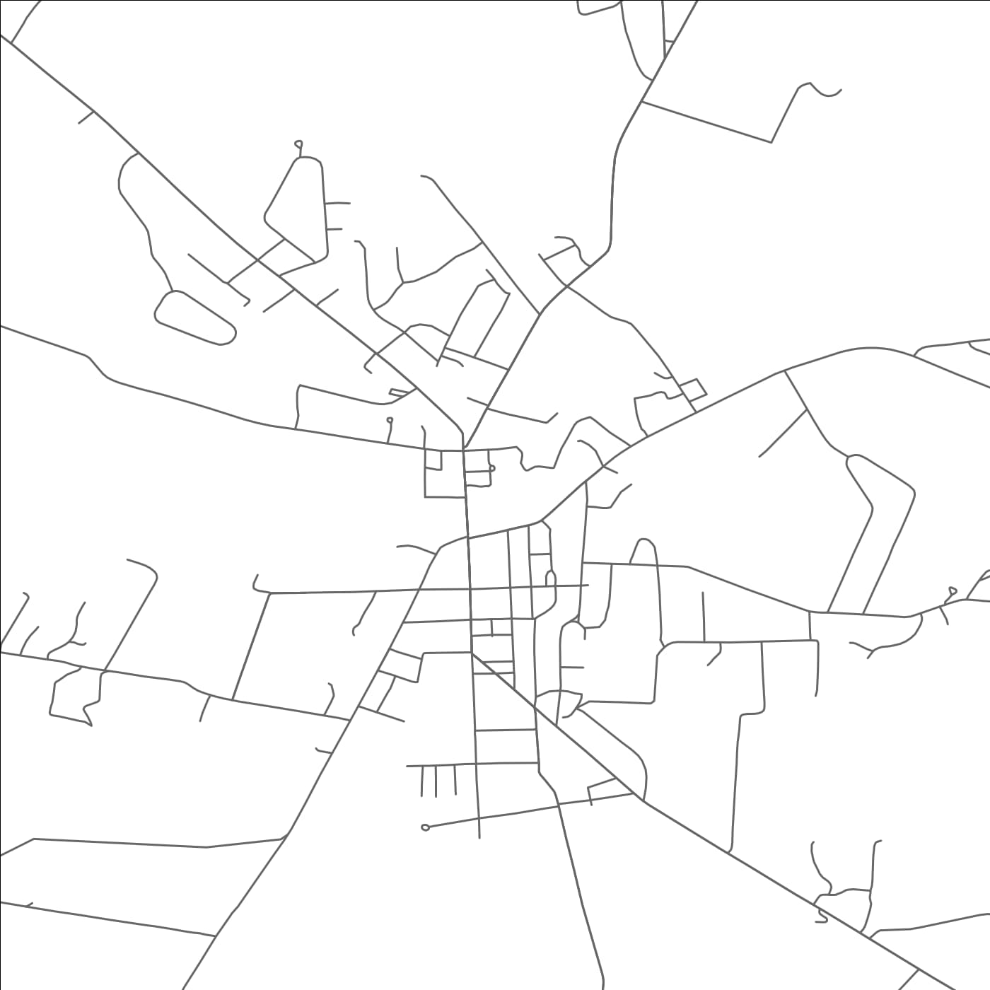 ROAD MAP OF MERCERSBURG, PENNSYLVANIA BY MAPBAKES